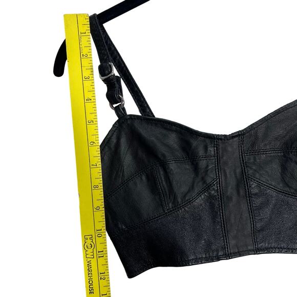 Pele Che Coco Mila Reworked Leather Crop Bustier Tank Top XS Urban Outfitters - Picture 10 of 10